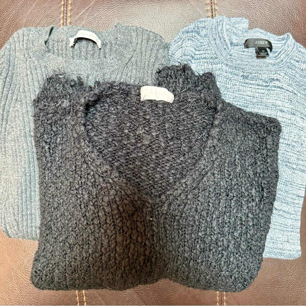 Sweater Bundle - Black, Gray, Blue